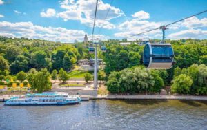 Воробьевы горы Москва канатка