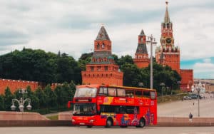 По Москве на двухэтажном автобусе фото